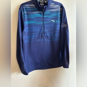 Puma Men’s Navy and Teal Quarter-Zip Pullover from The Jewel Golf Club